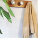 Porte manteau mural 1960 bois et métal 3 patères