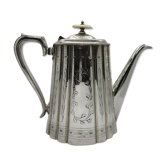 Silver metal teapot
