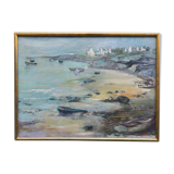 Painting seaside brittany artists' lounge 1970