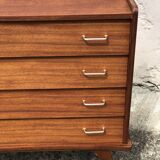 Scandinavian vintage chest of drawers, compass feet