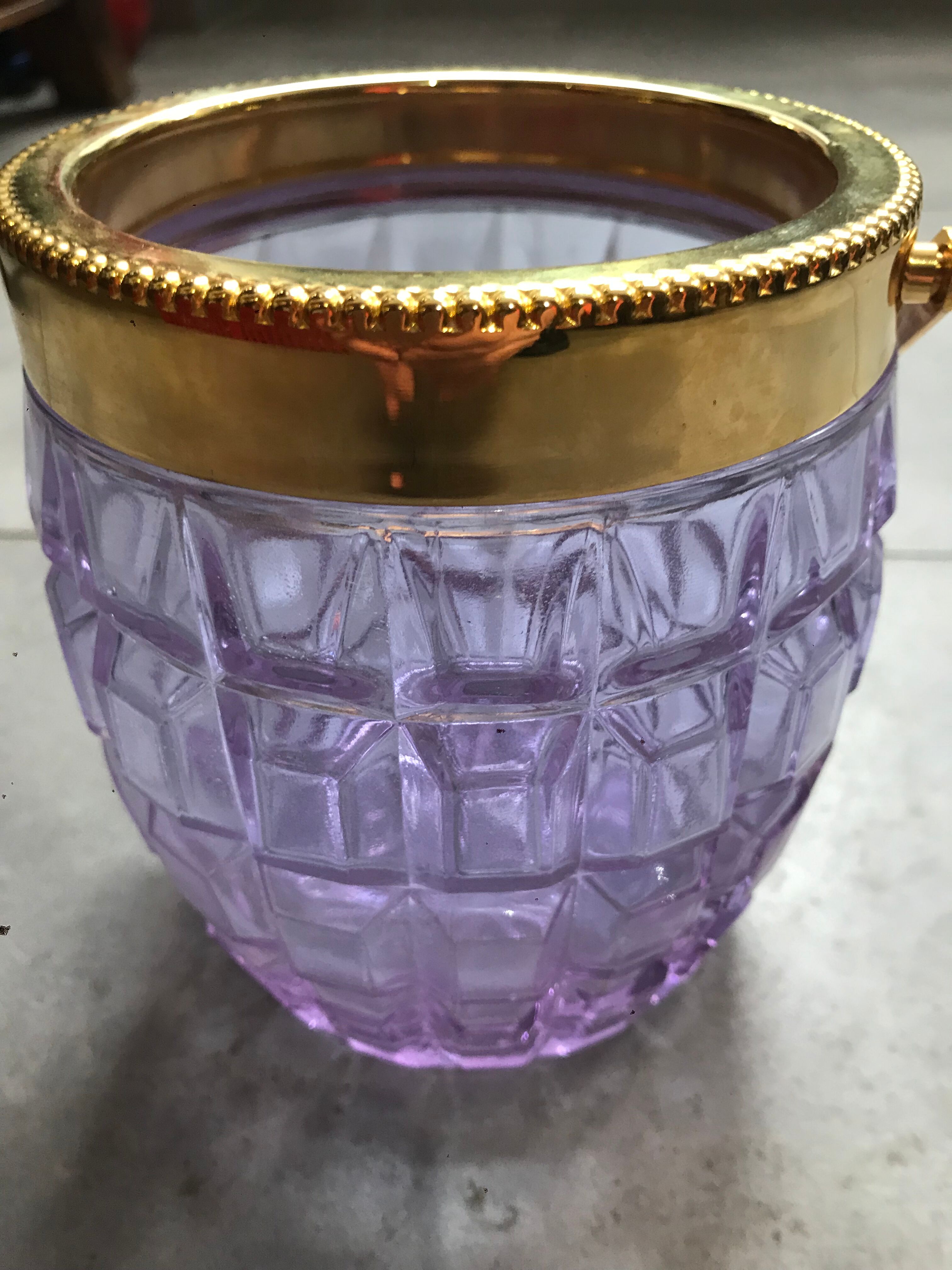 Glass champagne bucket