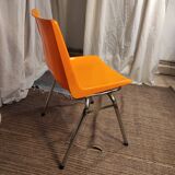 Orange plastic chair 1970