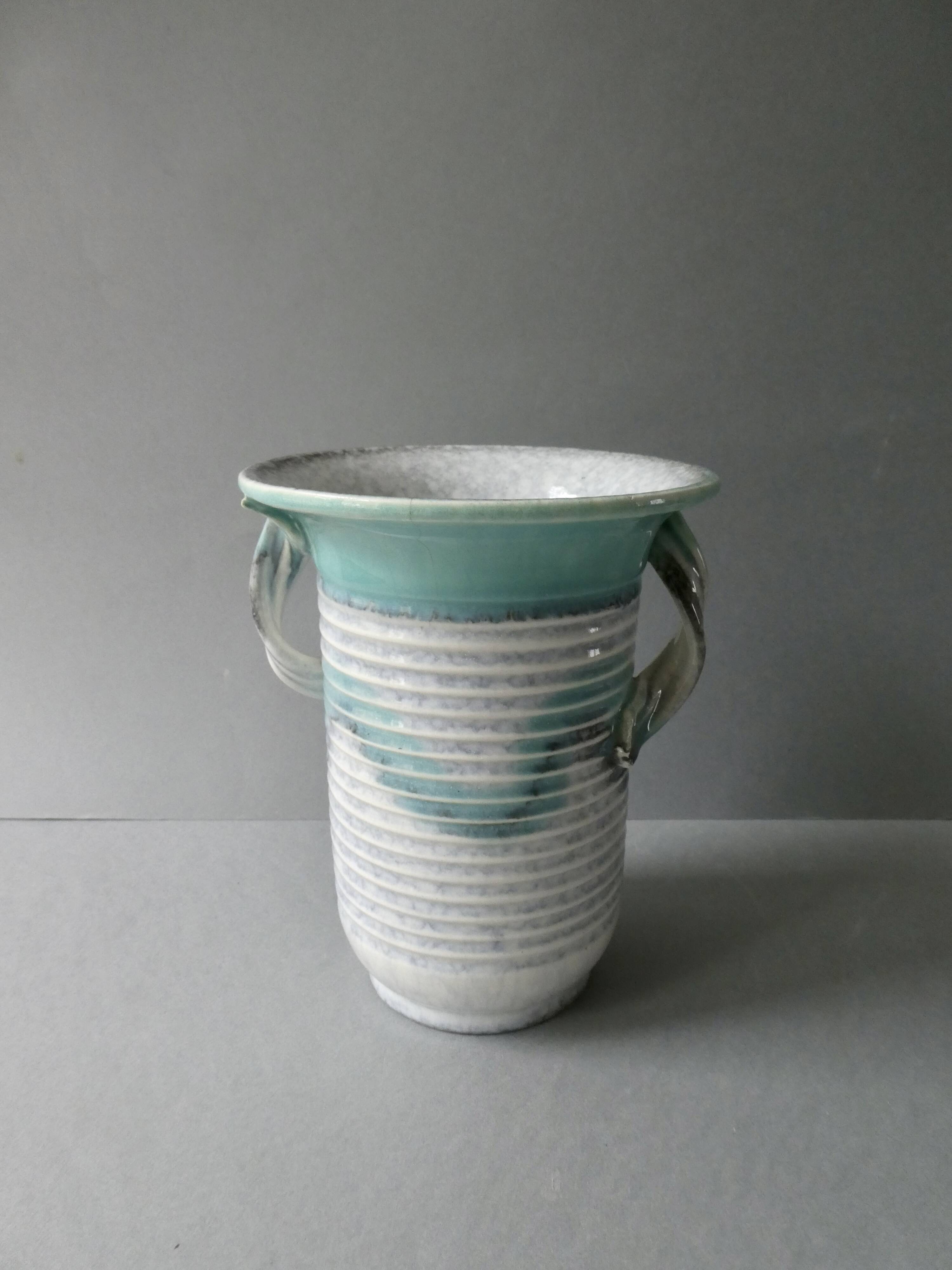 Glazed ceramic vase, 1930s, Art Deco