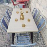 TOLIX, Large Metal Table T55 by Xavier Pauchard France, 1950s