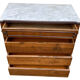 Antique Louis Philippe commode with fitted white marble top.