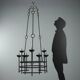 Lustre en fer forgé par Alberto Gerardi