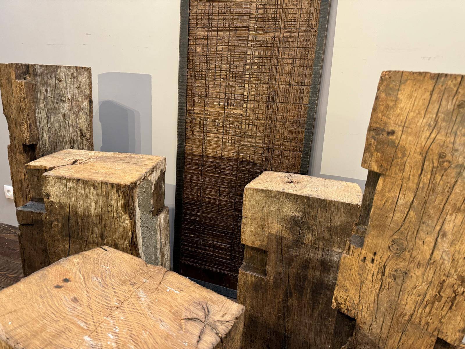 6 oak stools