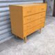 Commode pied compas en chêne blond 1960