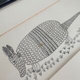 Illustration 1968 and wooden frame