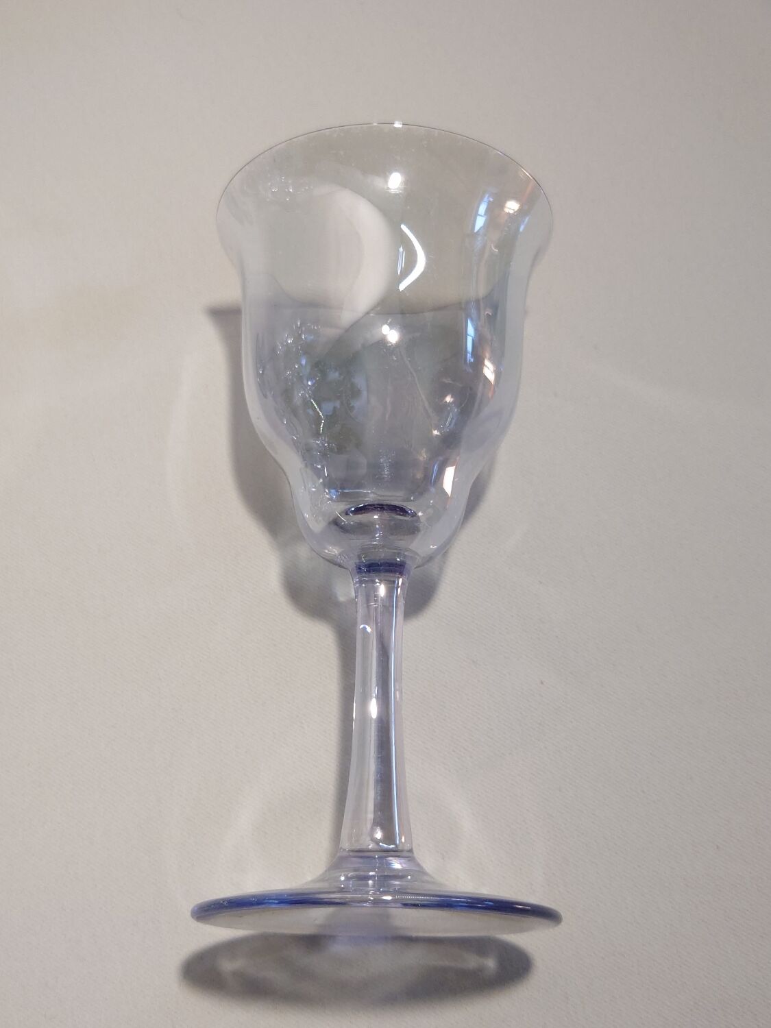 Blue crystal wine glasses x6