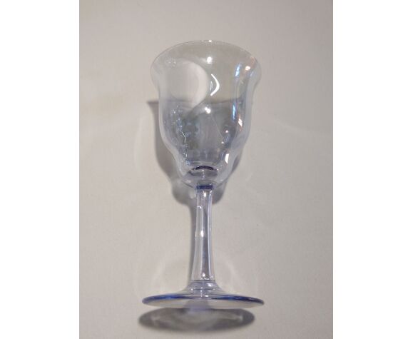 Blue crystal wine glasses x6 | Selency