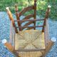 Vintage mulched chairs with high oak backrests with turned legs