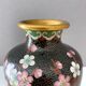 Cloisonne vase, vintage enamel vase