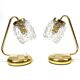 Pair Mid Century Bubble Glass bedside Lamps by Helena Tynell for Glashütte