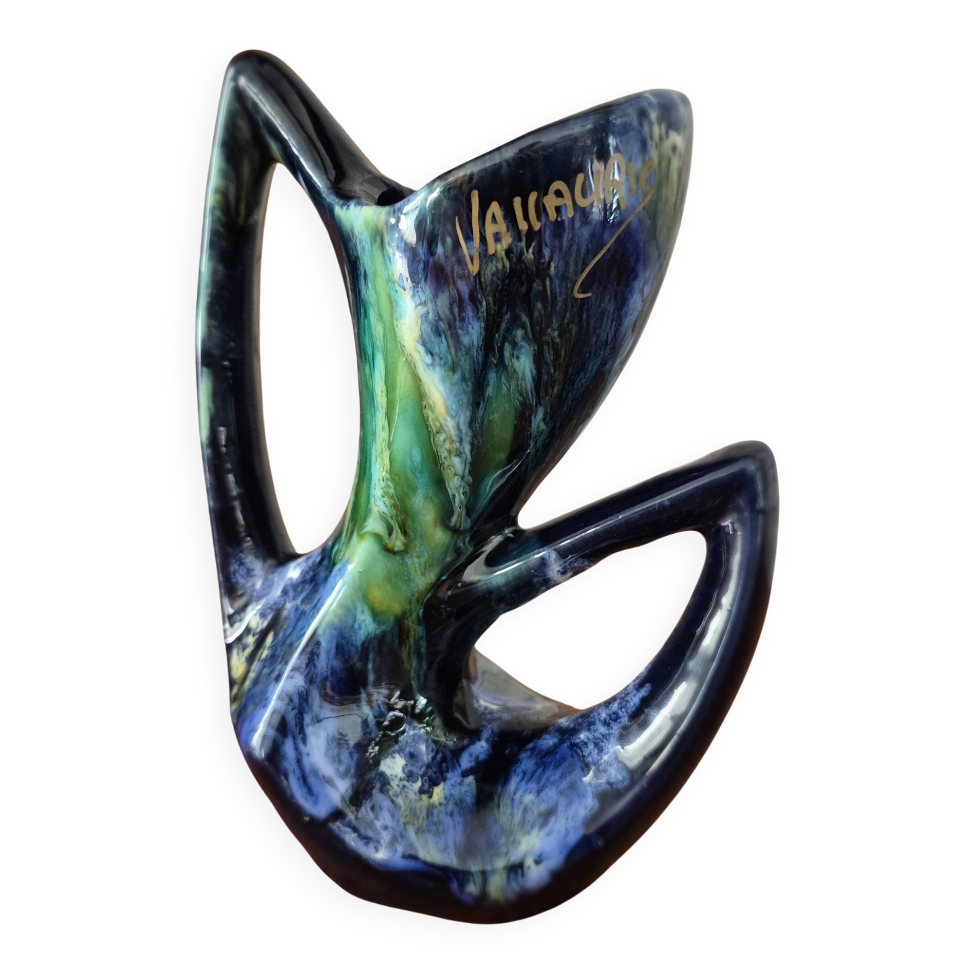 VALLAURIS Vintage Asymmetrical Vase