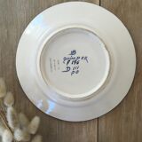 Yellow & black dessert plates Henriot Quimper
