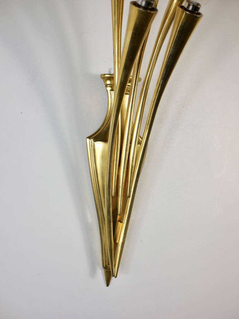 Oscar Torlasco brass wall lamp for Lumi Milano, 1950s
