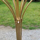 70s brass lamp and 10 tulip glass