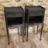 Pair of black bedsides
