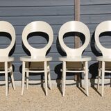 4 BAUMANN white seagull chairs