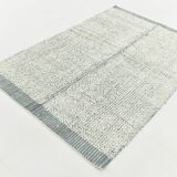 Turkish Gray Beige Contemporary Kilim Rug, 136x204Cm