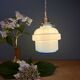Vintage blue opaline suspension globe