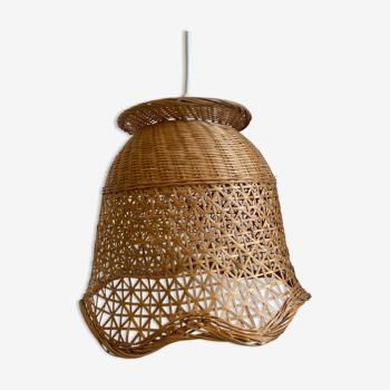 Vintage wicker pendant lamp