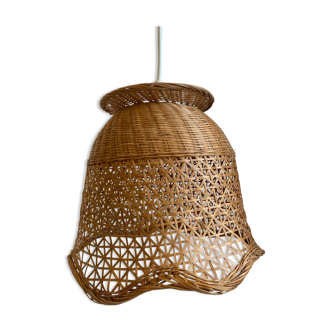 Vintage wicker pendant lamp