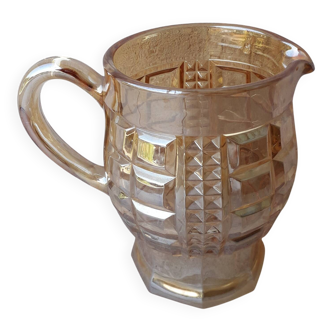 Iridescent glass jug