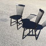 Pair of Hagafors vintage Scandinavian design chairs