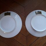 2 assiettes vintage signées avec un décor de mer
