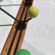 Black metal coat holder 6 colored wood balls