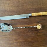 Couverts manches bambou vintage
