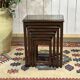 Set of 4 Chinese nesting tables in teak from the 1980s.