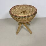 Rattan stool – Vintage 1970s