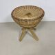 Rattan stool – Vintage 1970s