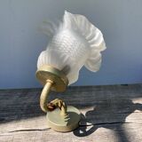 Flower wall lamp in glass paste