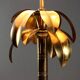 Lampe de table vintage en laiton et tissu, design, Italie, années 1970
