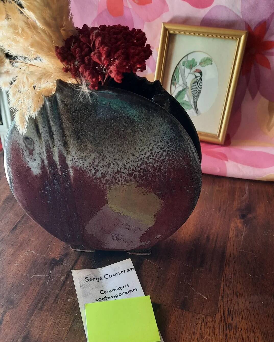 enamelled stoneware vase by Serge Cousseran