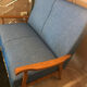 Vintage bench compatible for outdoor use.