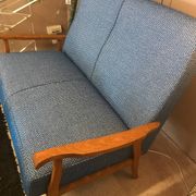 Vintage bench compatible for outdoor use.