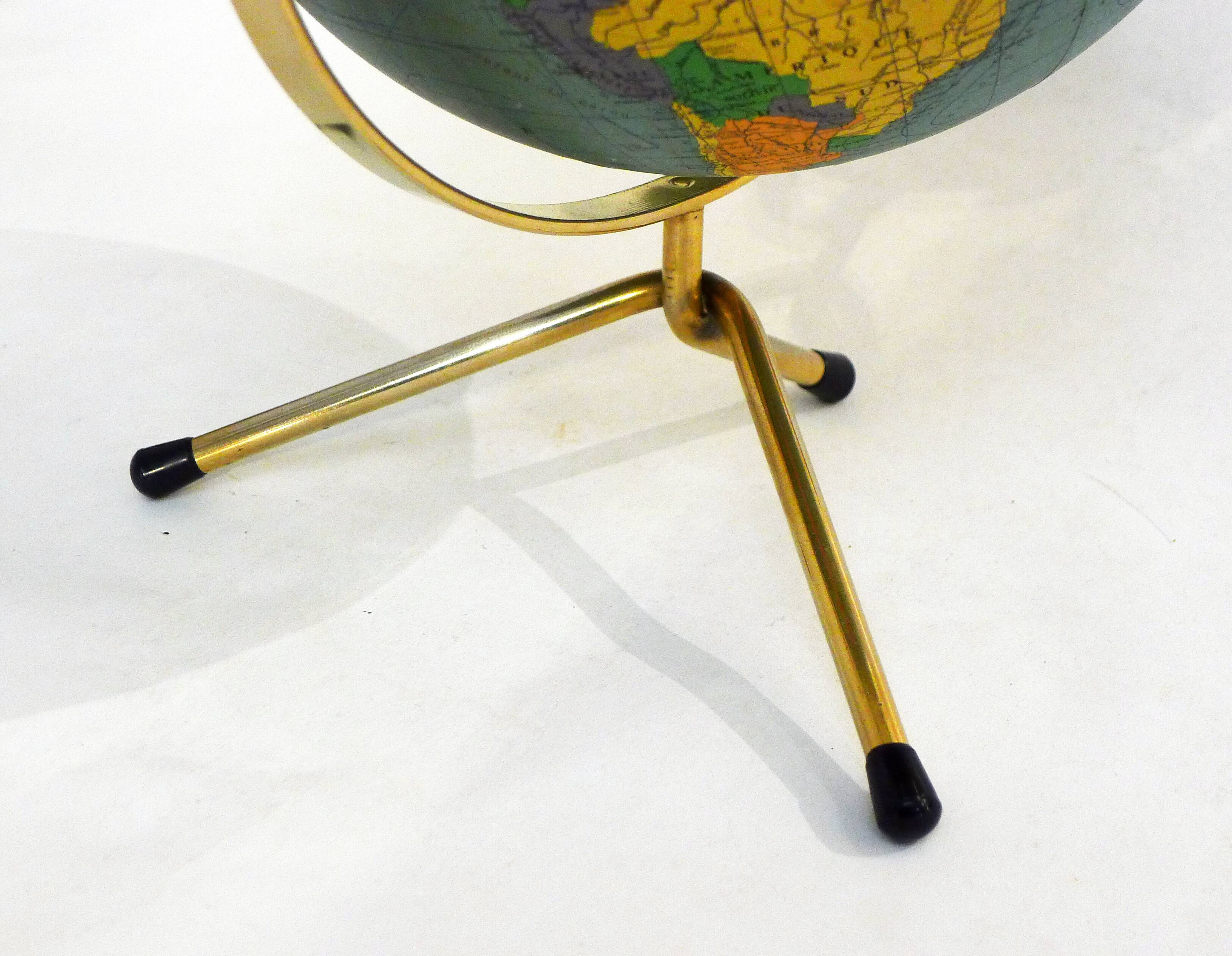 Tripod terrestrial globe 1960'