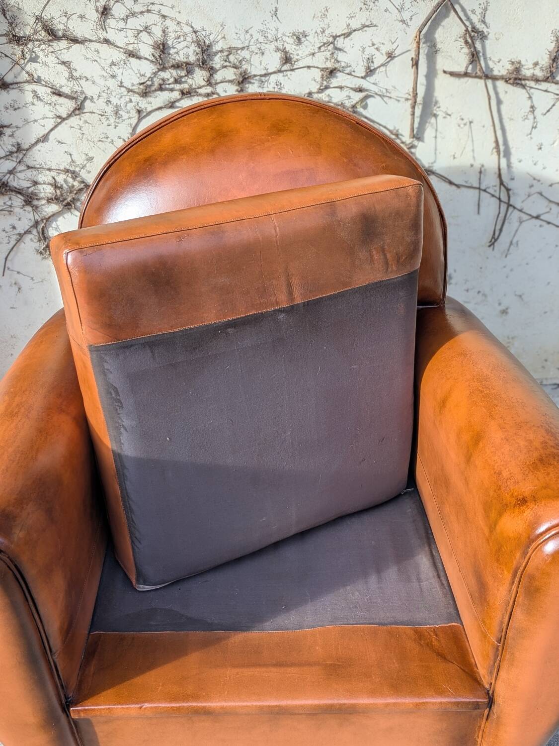 Fauteuil club en cuir