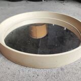 Vintage white round mirror 70 Lange Spiegel Germany