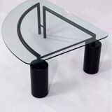 80s coffee table in metal and glass