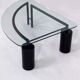 80s coffee table in metal and glass