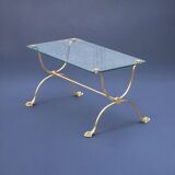 Jansen house style coffee table (glass and brass) fish base