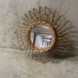 Wicker sun mirror