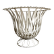 XXL Neoclassical Medici-style plant pot in ivory sheet metal