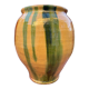 Old glazed terracotta jar